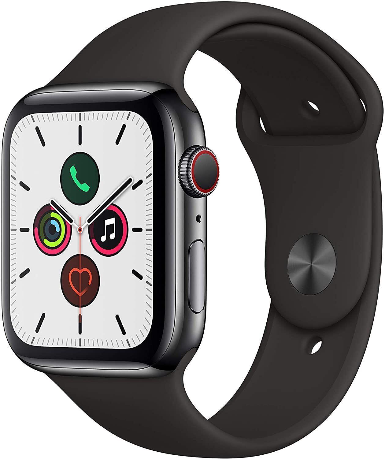 Apple Watch Series 5 40mm 44mm GPS + WIFI + LTE UNLOCKED Stainless Steel - Good